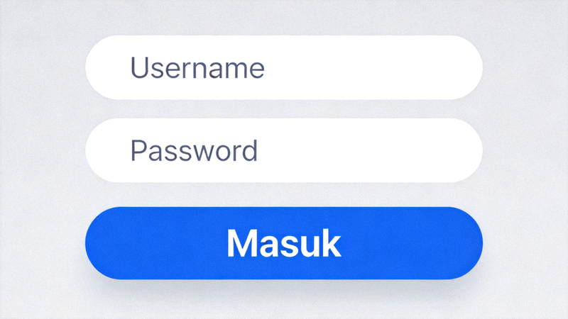 Tampilan halaman login M88 dengan kolom username, password, dan tombol masuk yang jelas